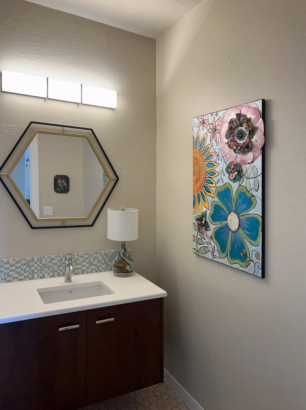 Terravita powder room, North Scottsdale before the remodel